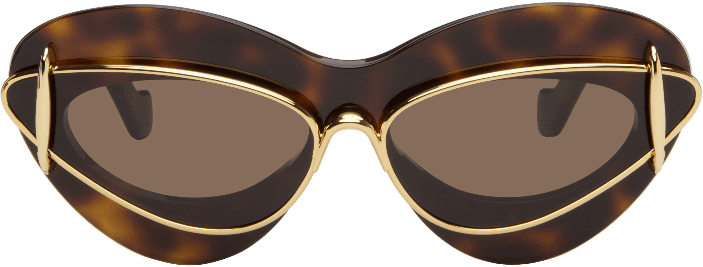 Brown & Gold Double Frame Sunglasses - Image 1