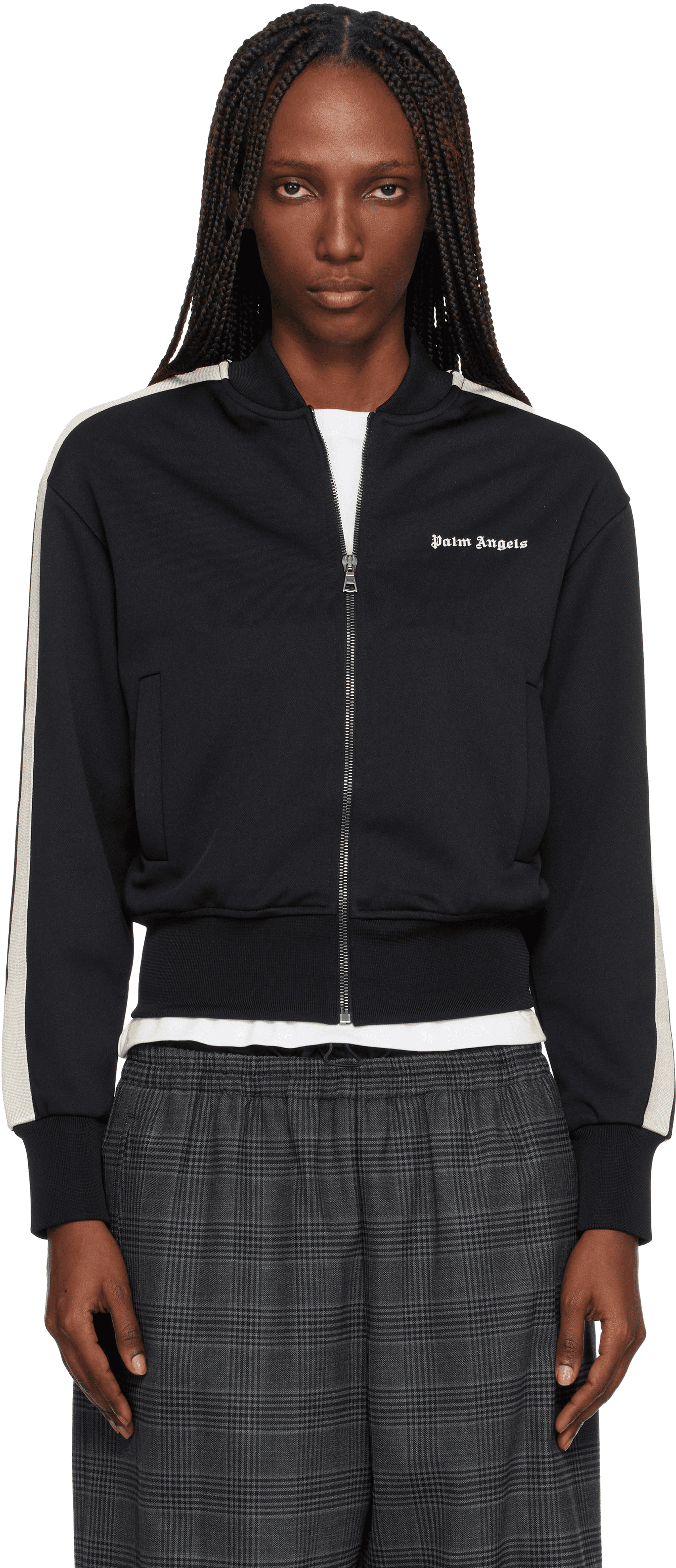 Black Classic Logo Track Bomber Jacket - Image 1