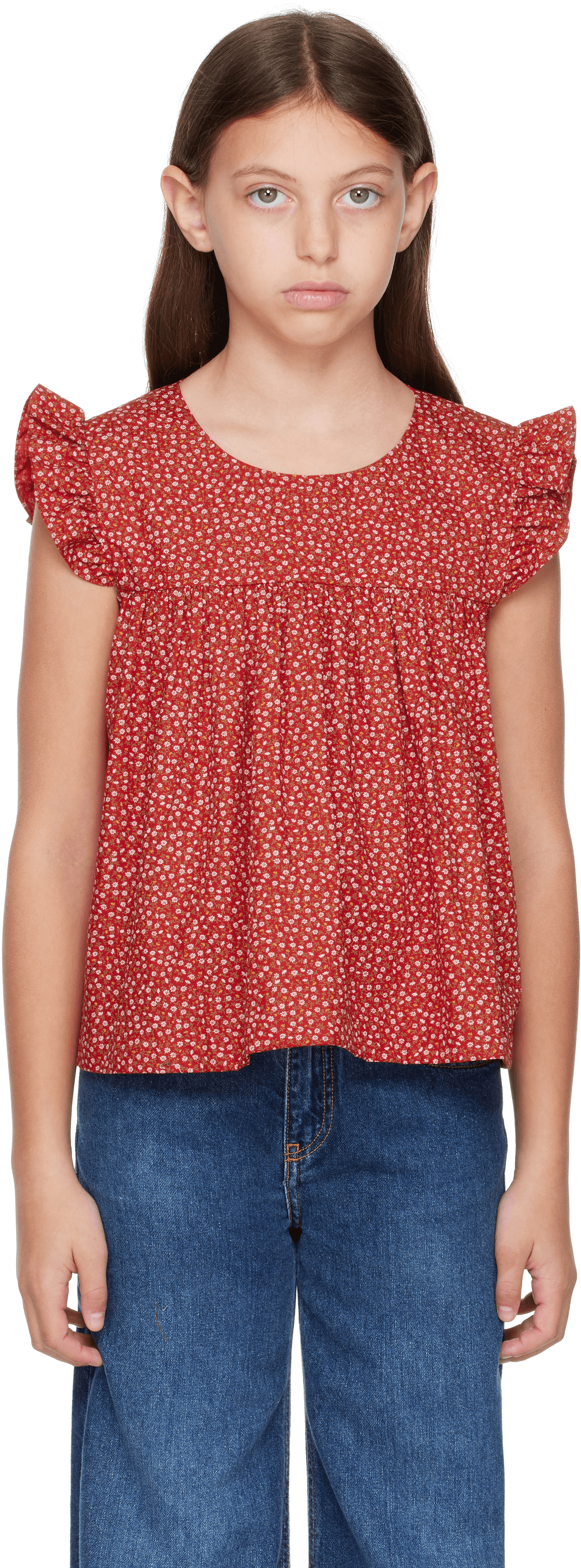 SSENSE Exclusive Kids Red Pinnie Top - Image 1