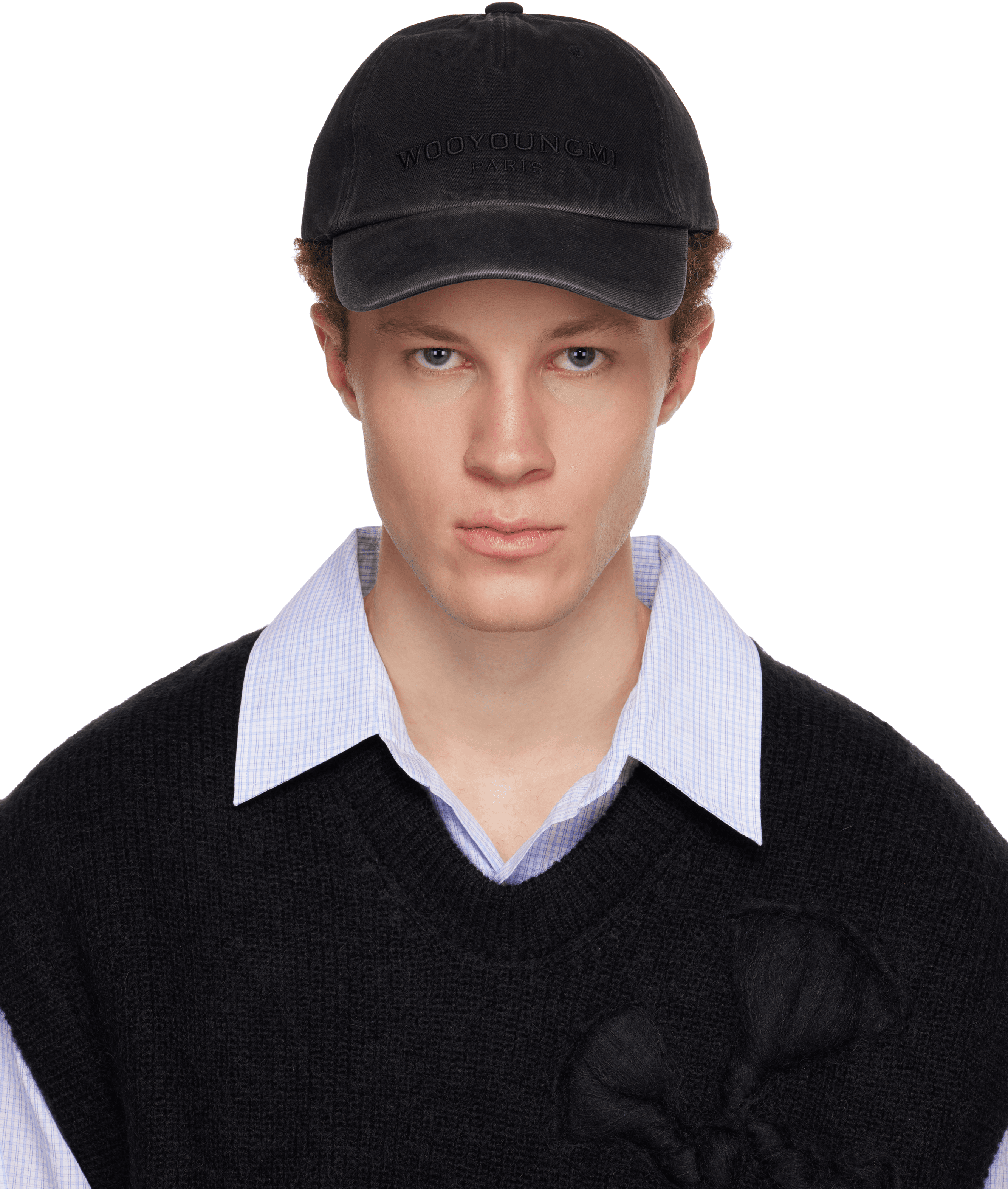 Black Dyed Denim Ball Cap - Image 1