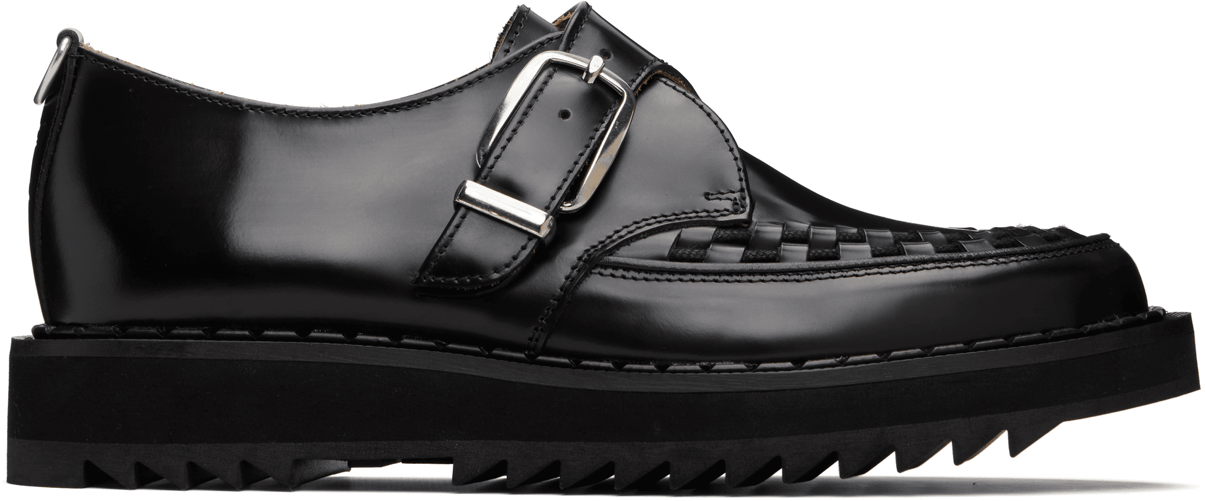 Black Ripple Hatton Monk Loafers - Image 1