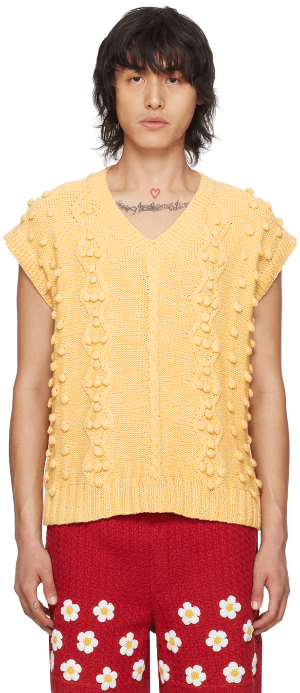 Yellow Appliqué Vest - Image 1