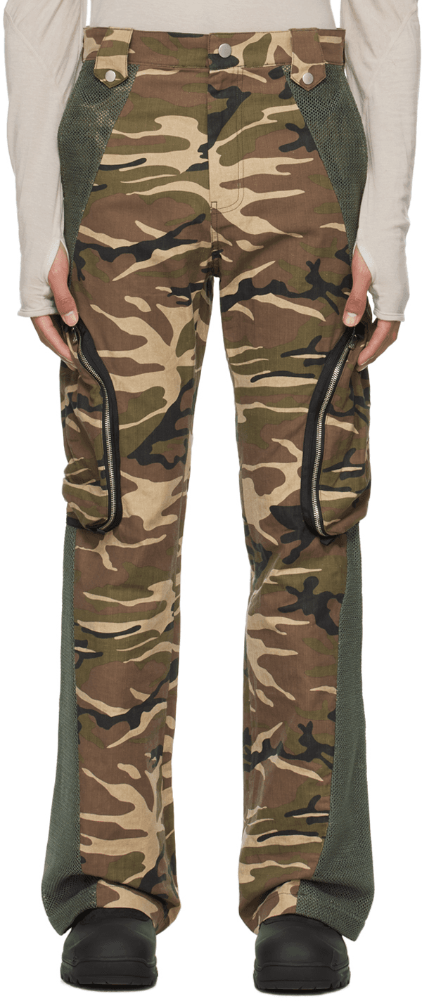 SSENSE Exclusive Green Camouflage Cargo Pants - Image 1