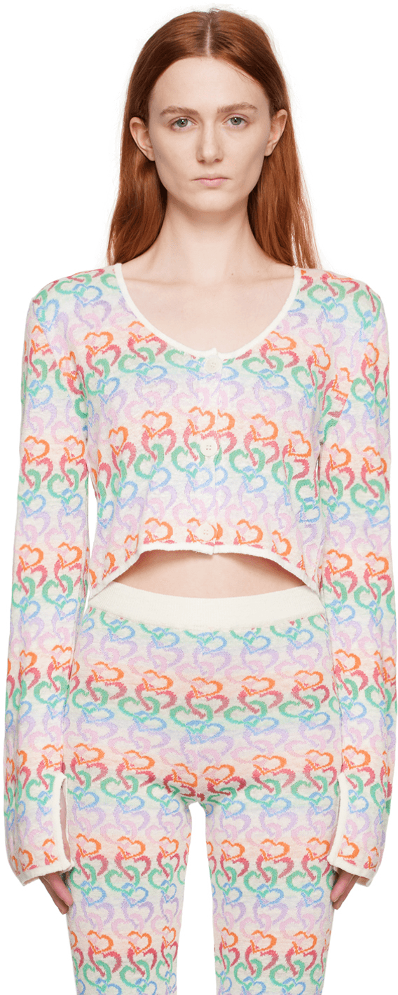 Multicolor Heart Cardigan - Image 1