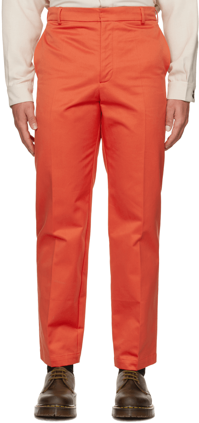 Orange Tailored Trousers - Image 1