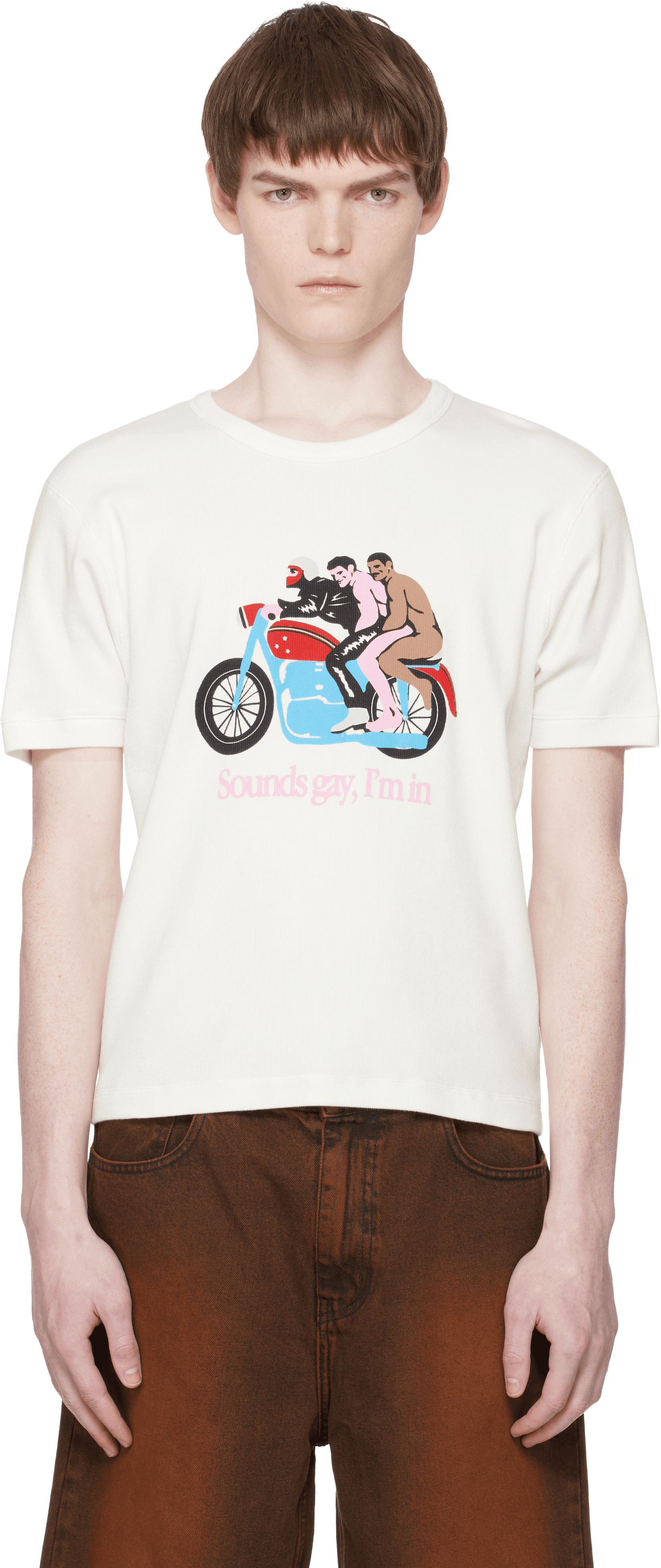 Off-White 'Sounds gay, we're in' T-shirt - Image 1