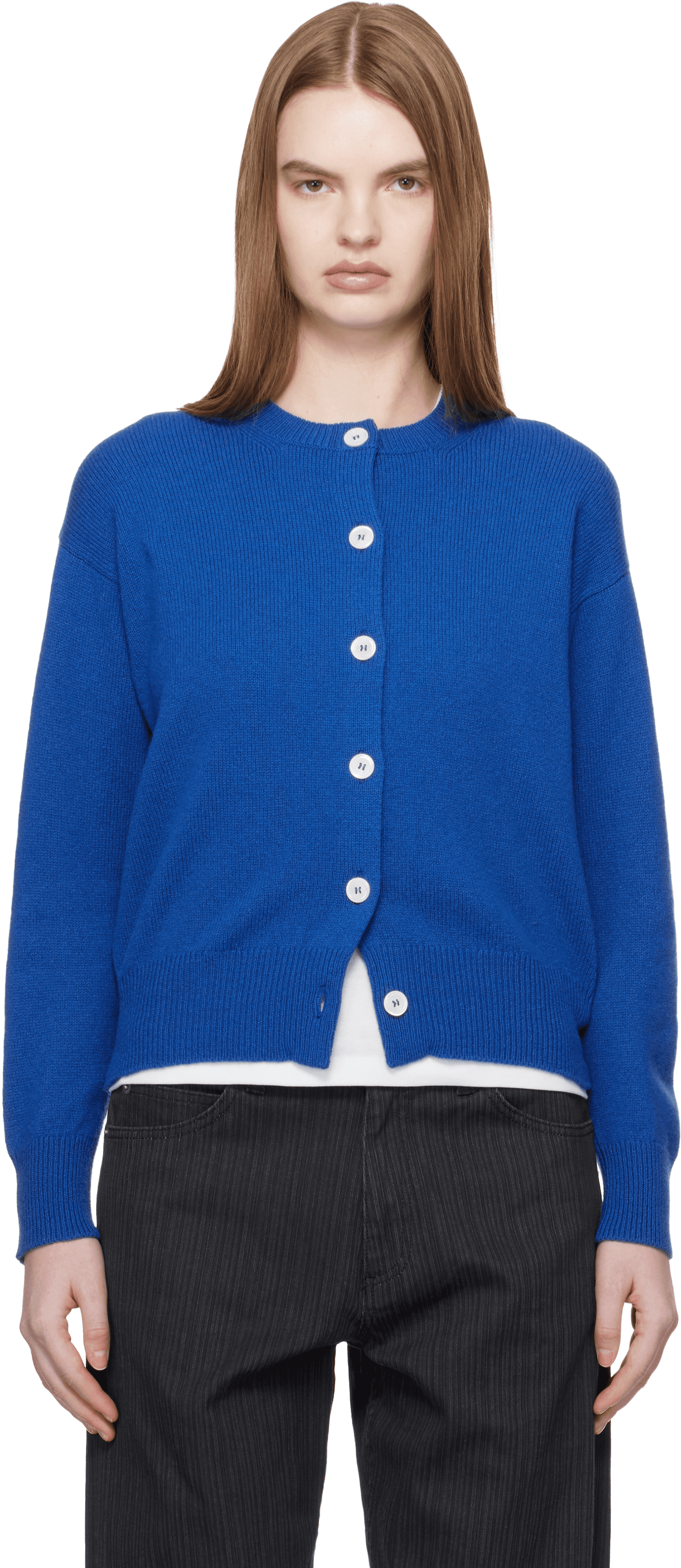 Blue Ada Crewneck Cardigan - Image 1