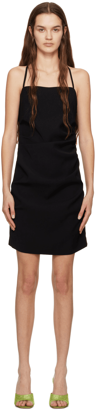 Black Criss-Crossing Minidress - Image 1