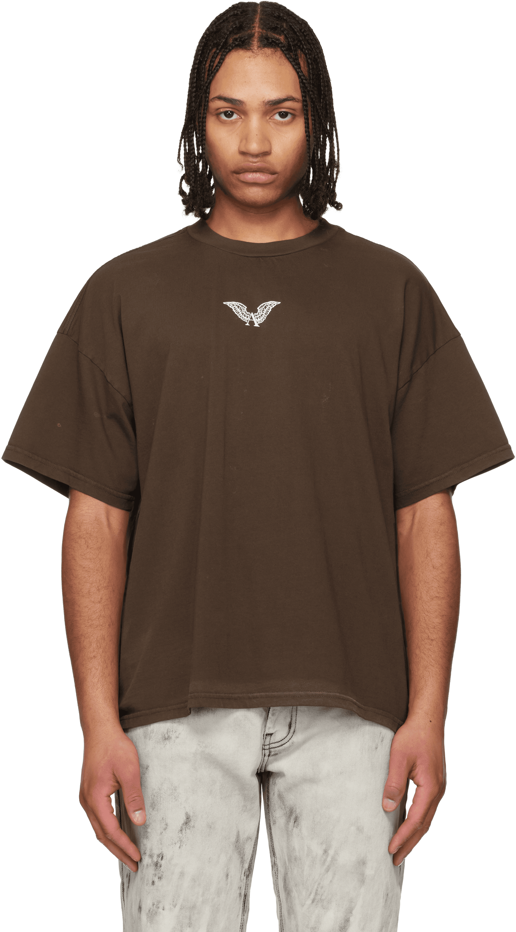 Brown Logo Inside Out T-shirt - Image 1
