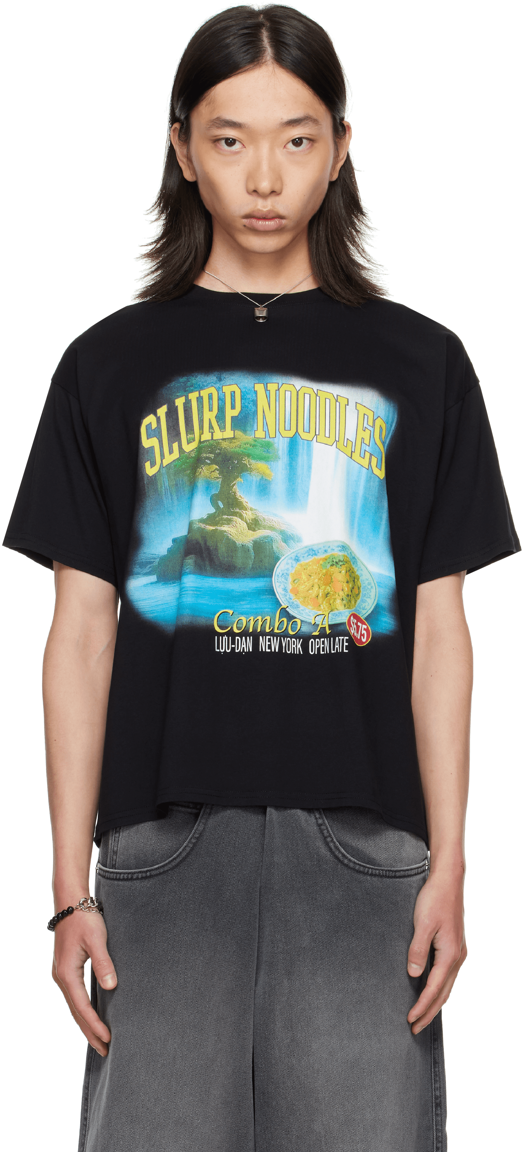 Black Slurp Noodles Box T-shirt - Image 1