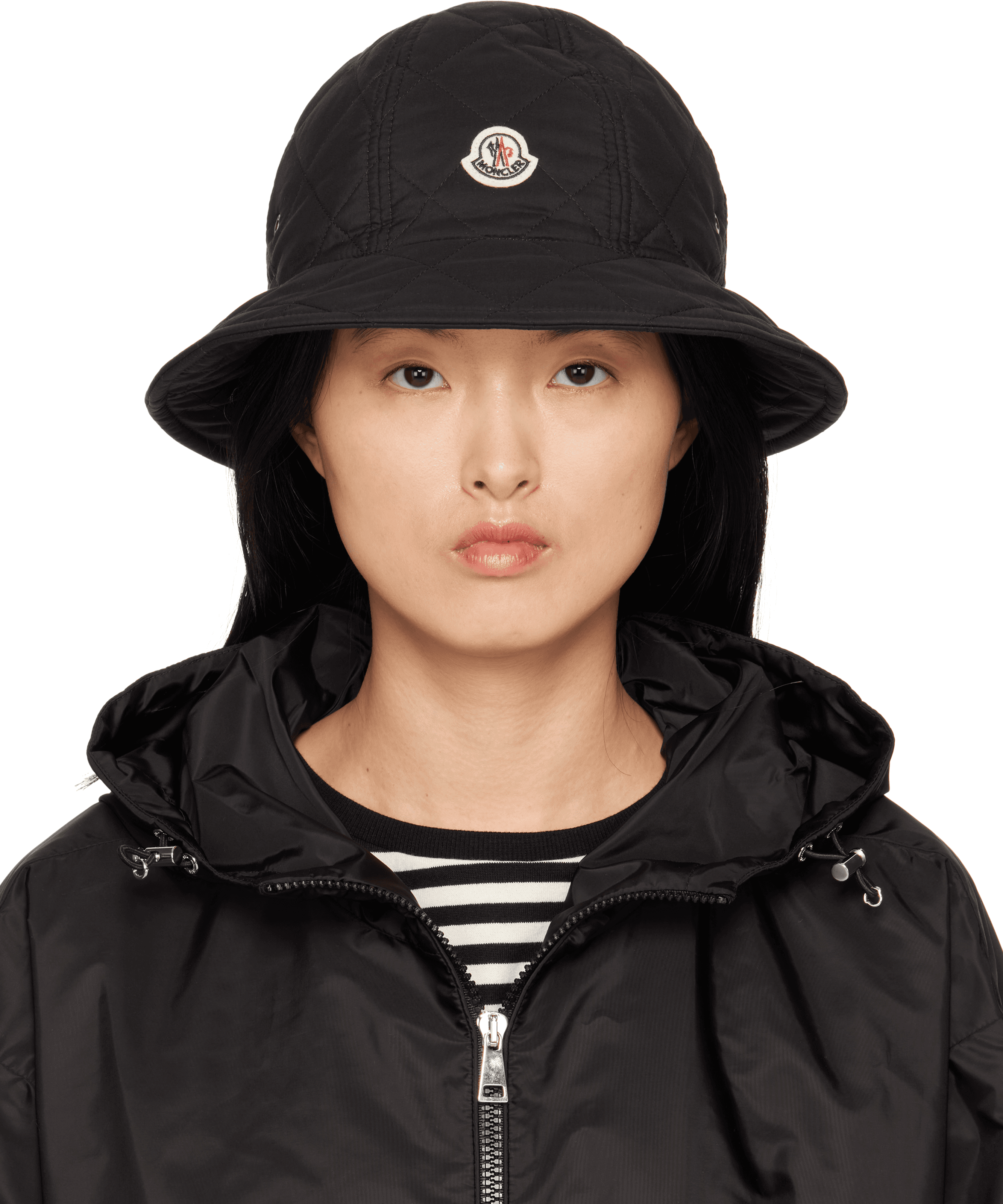 Black Quilted Bucket Hat - Image 1
