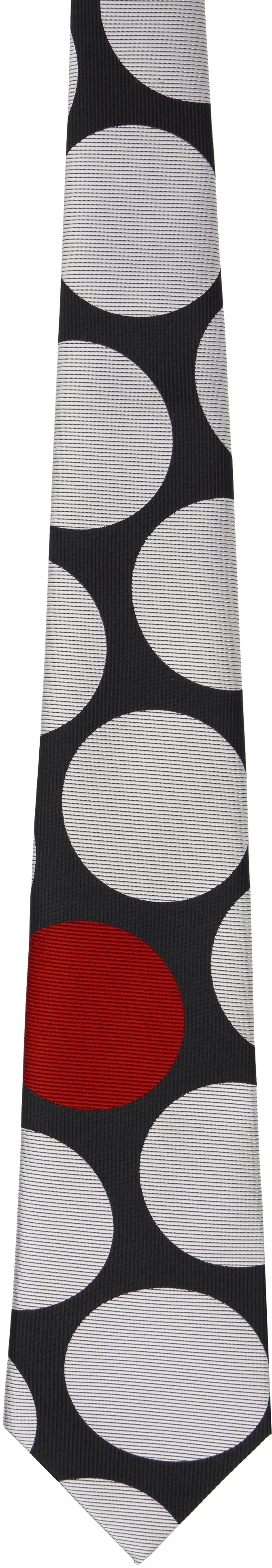 Black & White Silk Polka Dots Tie - Image 1