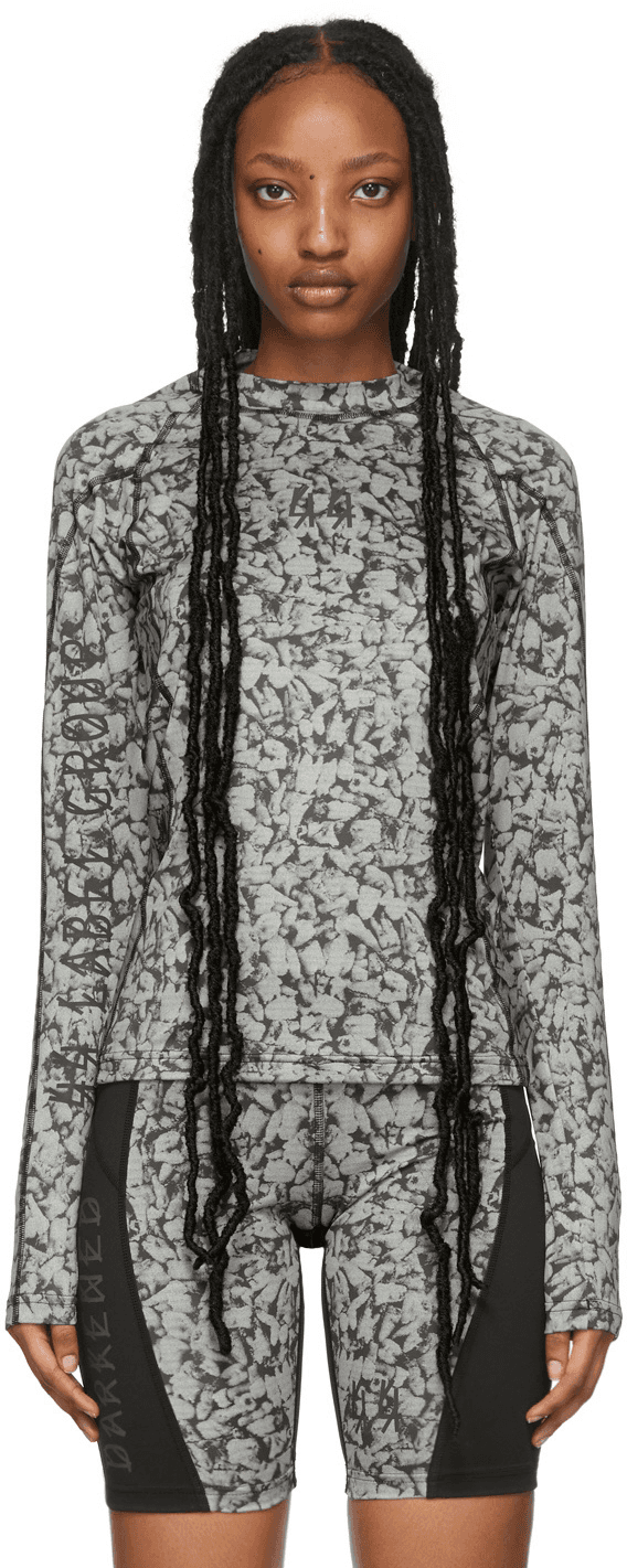 Black & Grey Teeth Sport Top - Image 1