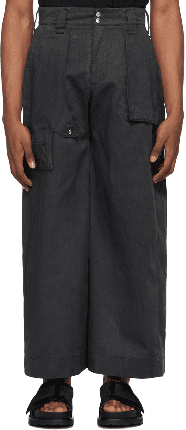 SSENSE Exclusive Gray Cargo Pants - Image 1