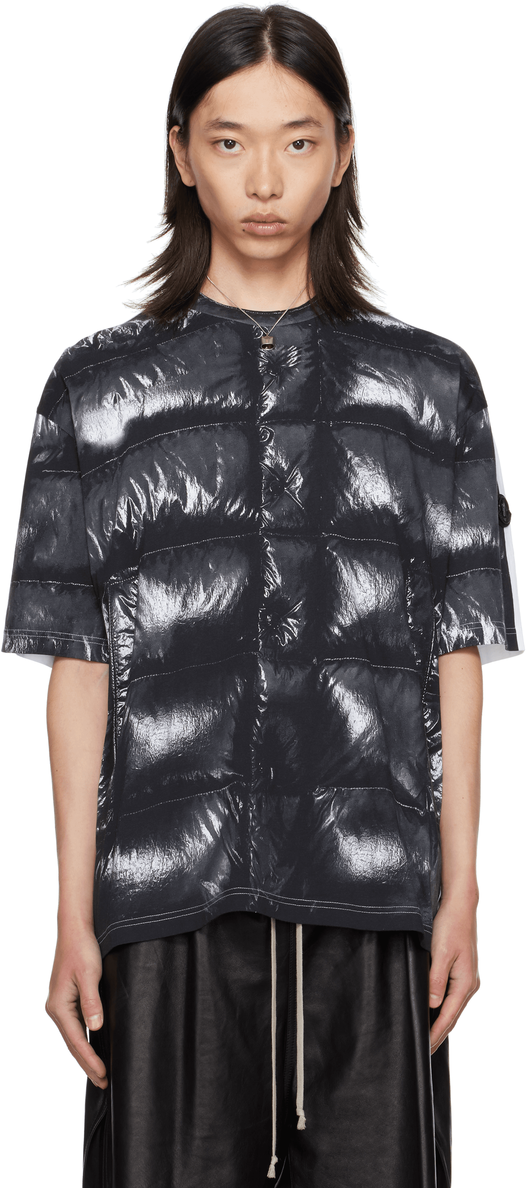 Moncler x A$AP Rocky Black & White Short Sleeve T-shirt - Image 1