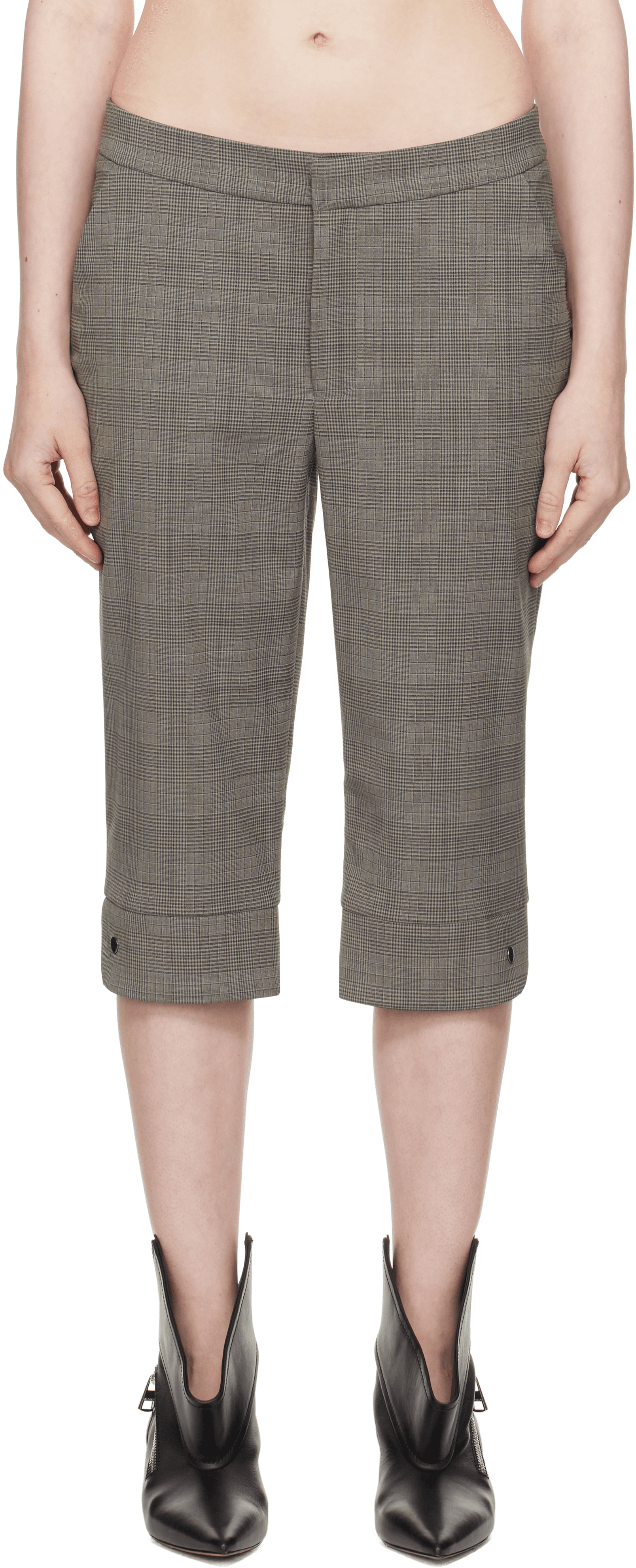 Gray Teo Capri Trousers - Image 1