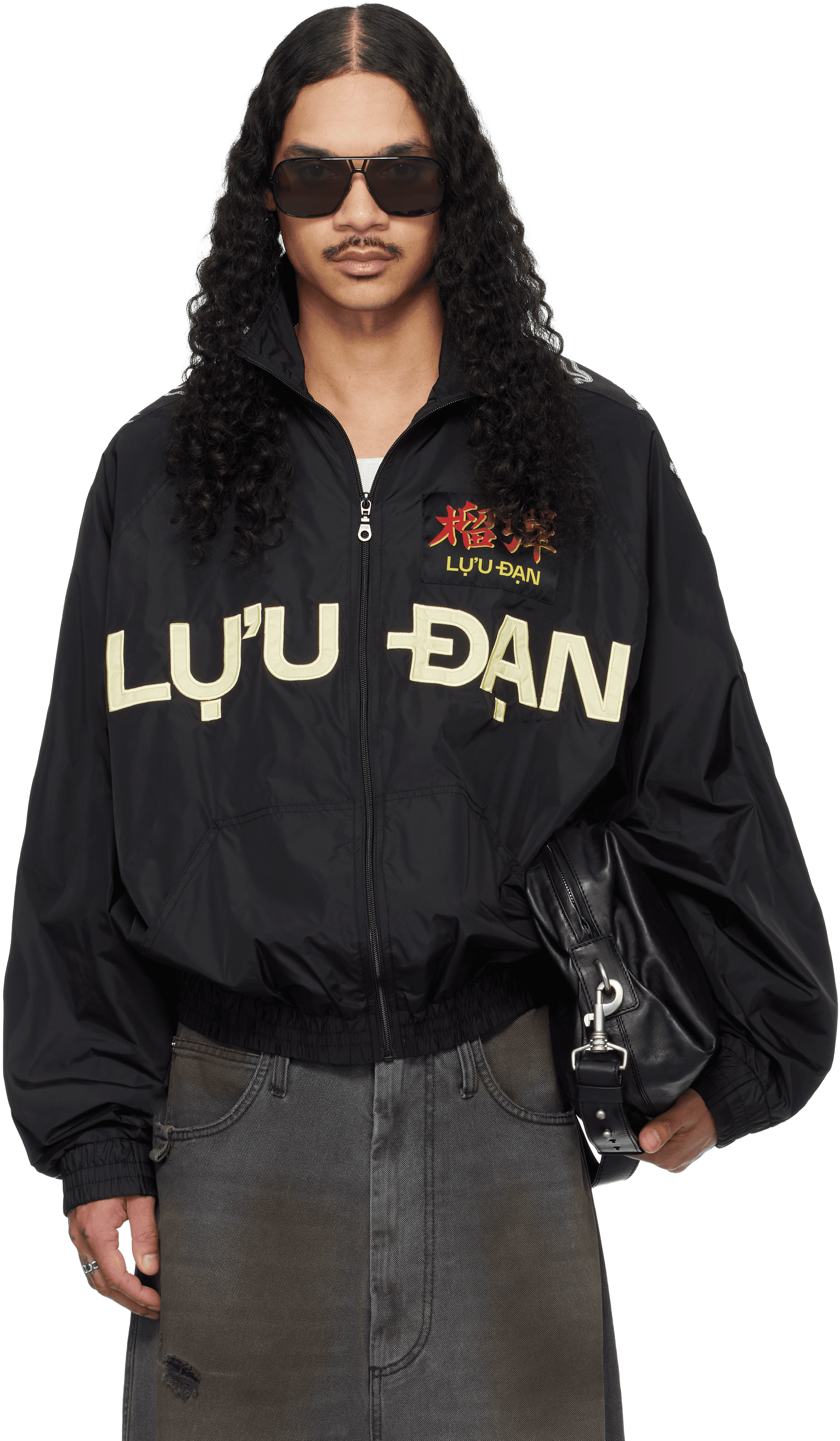Black Windbreaker L-D Jacket - Image 1