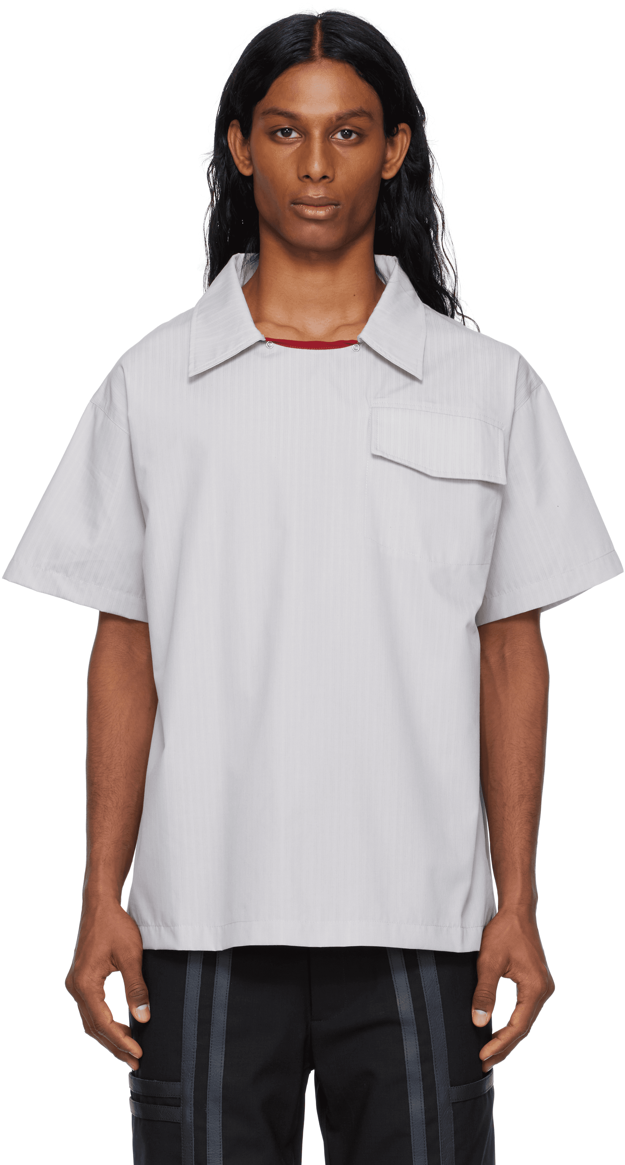 Gray Pull-Over Shirt - Image 1