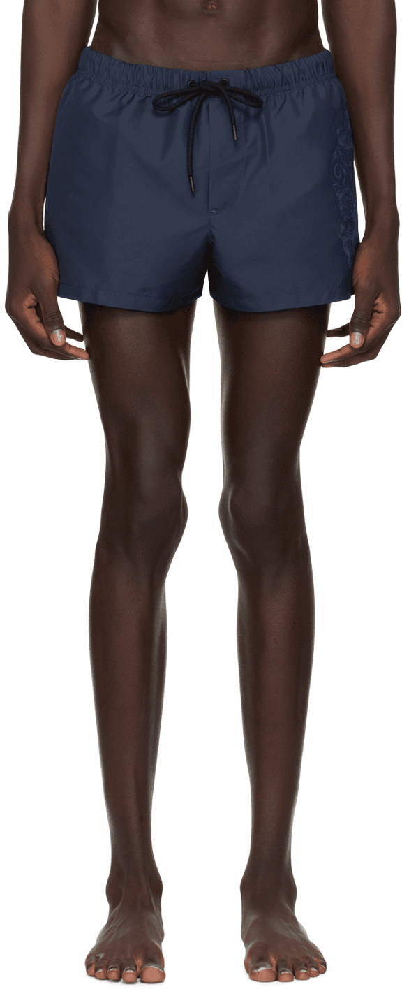 Navy Cartouche Swim Shorts - Image 1