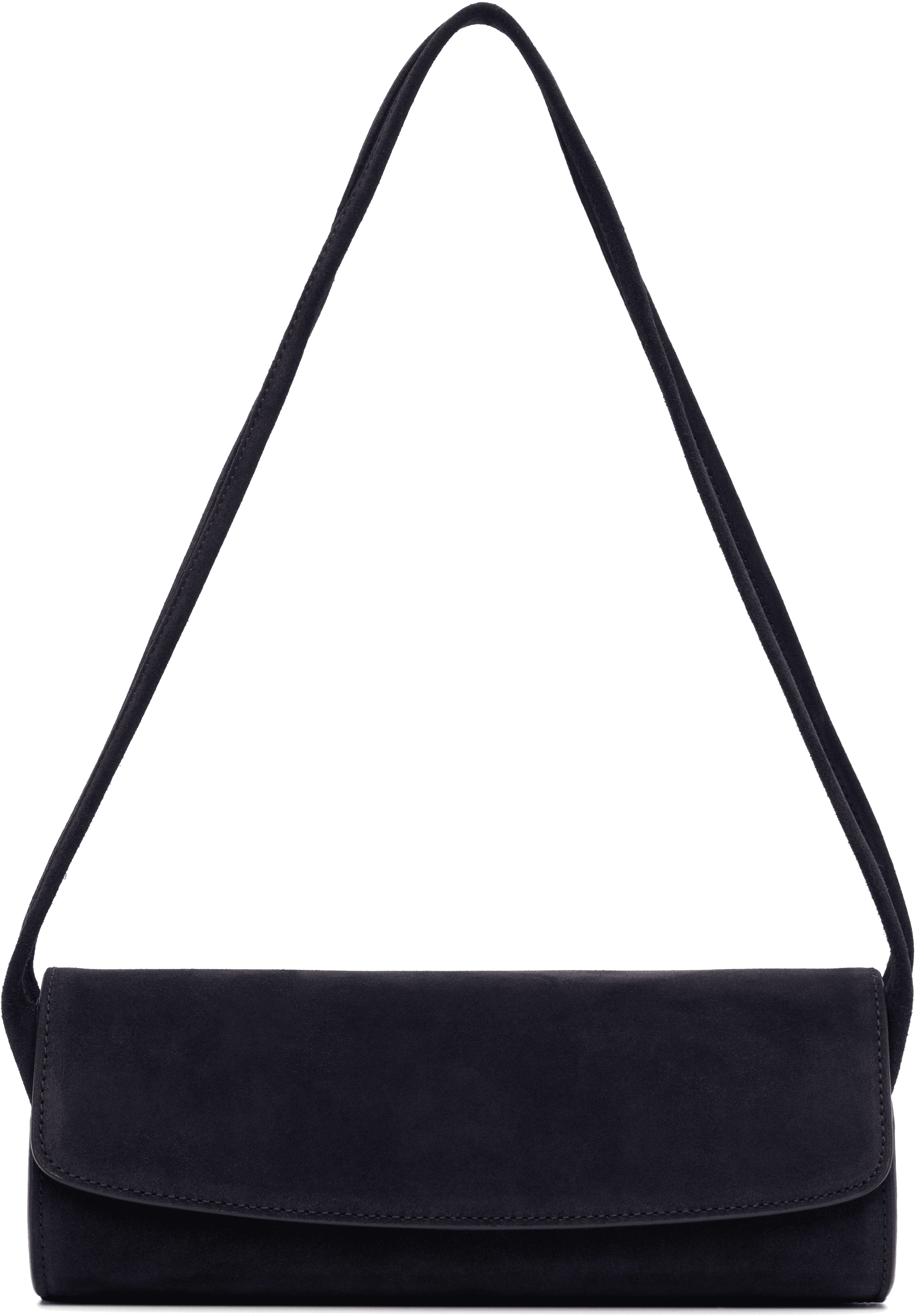Navy Suede Cylinder Bag - Image 1