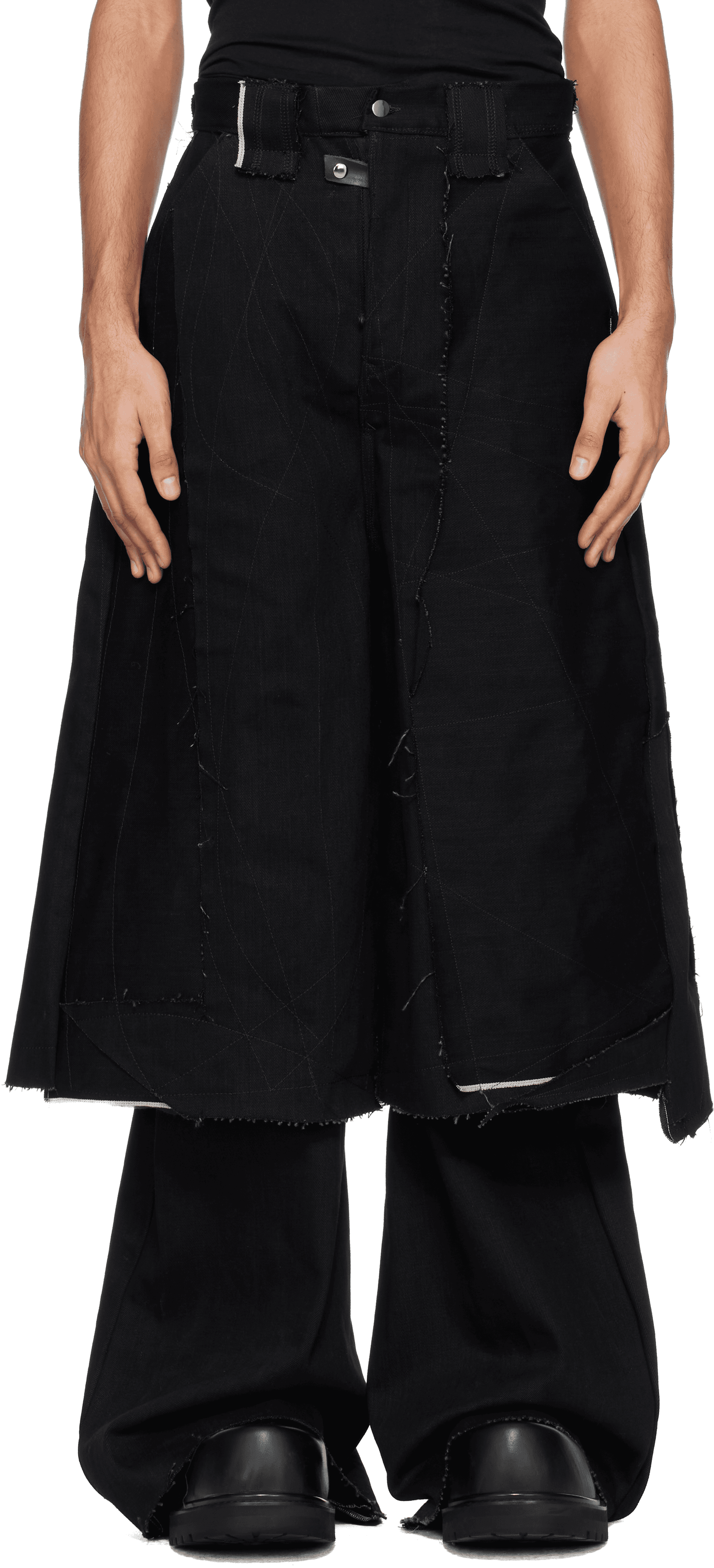 Black 3/4 Fisolo Trousers - Image 1