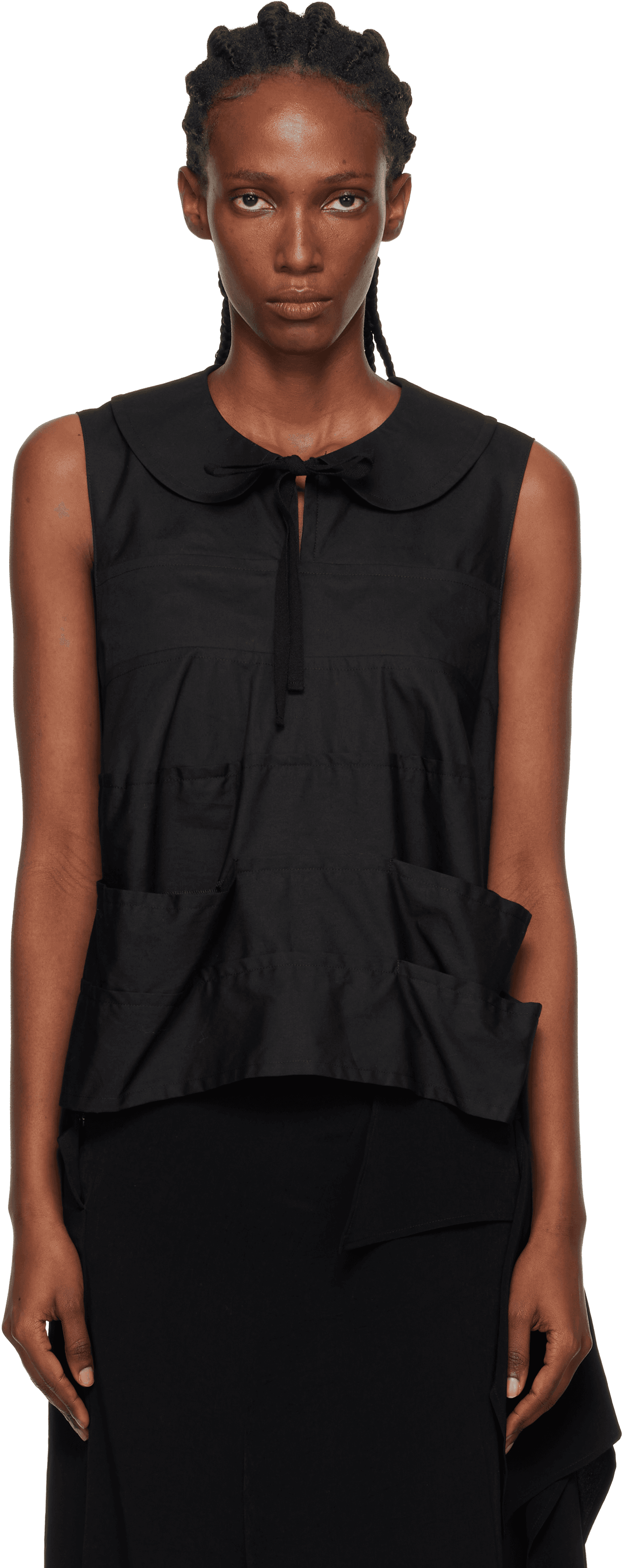 Black Cotton Broad Top - Image 1