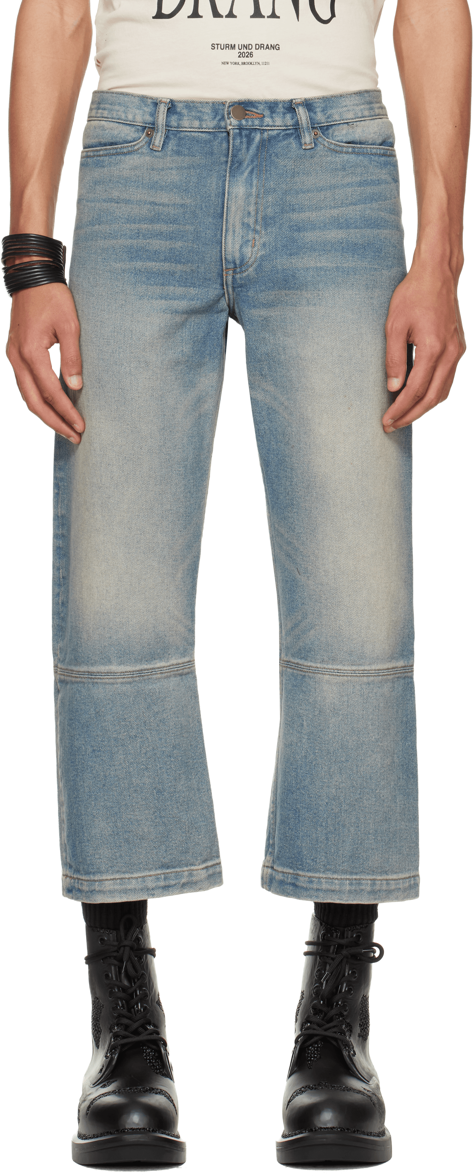 Blue Etteragic Denim Washed Jeans - Image 1