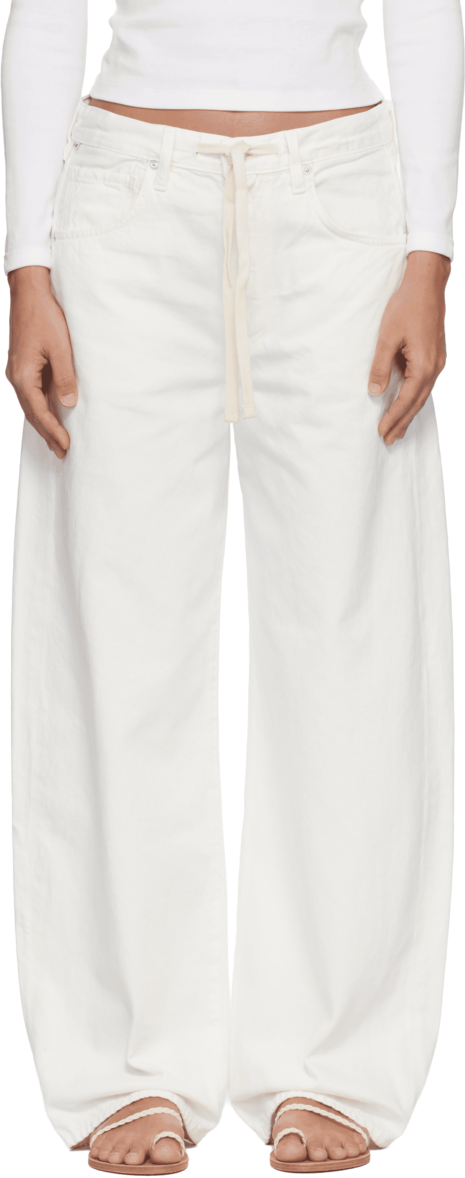 Off-White Brynn Drawstring Jeans - Image 1