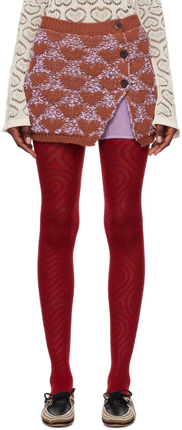 Brown Heart Miniskirt - Image 1