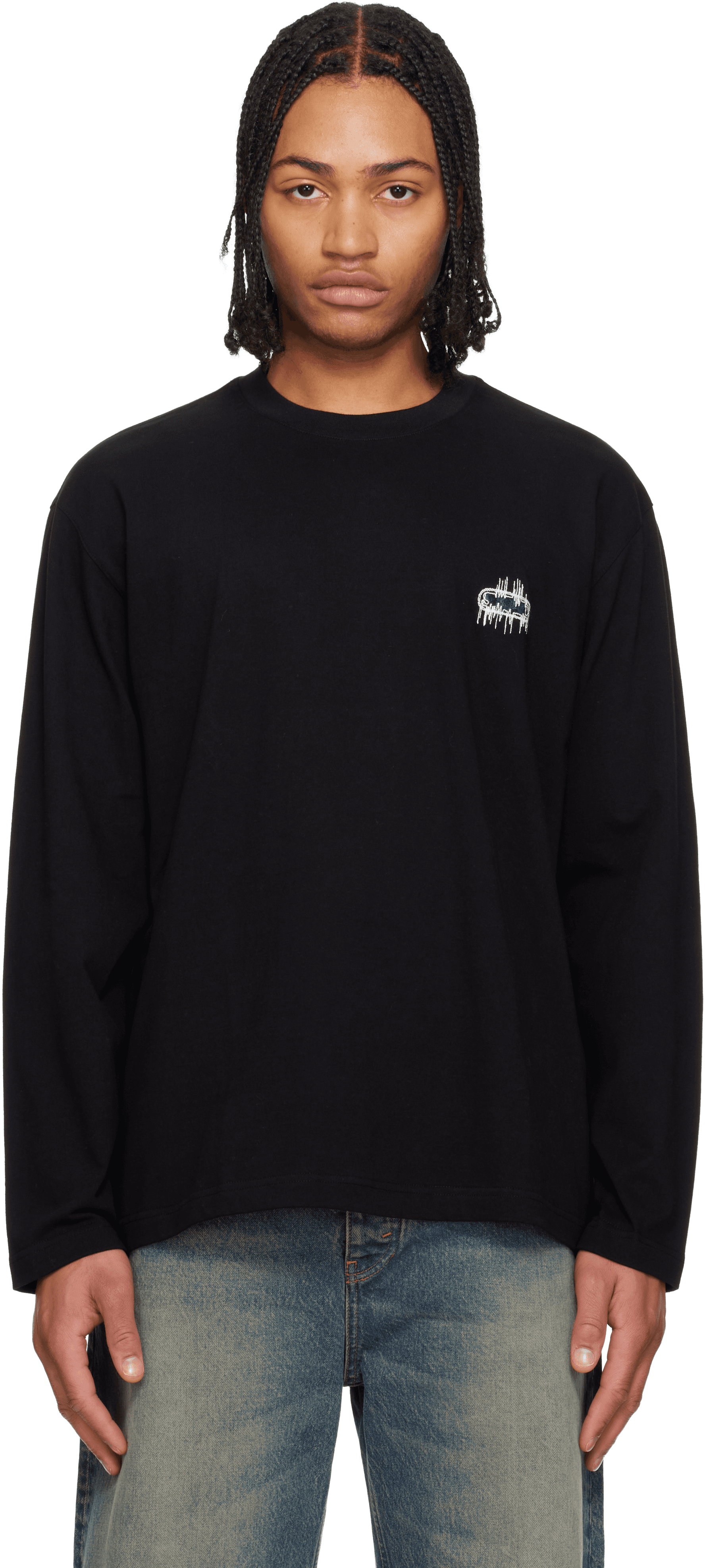 Black Sound Wave Back Logo T-shirt - Image 1