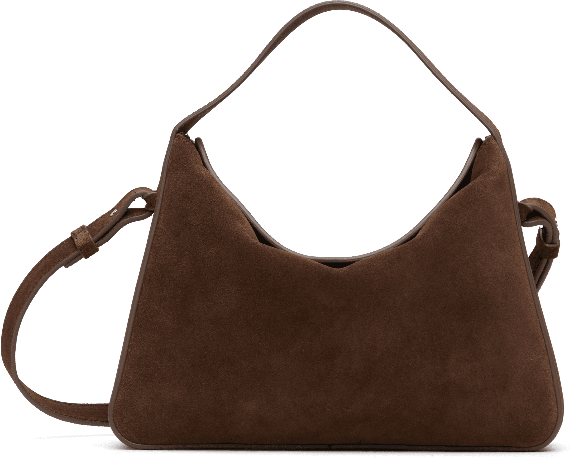 Brown Soft Baguette Crossbody Bag - Image 1