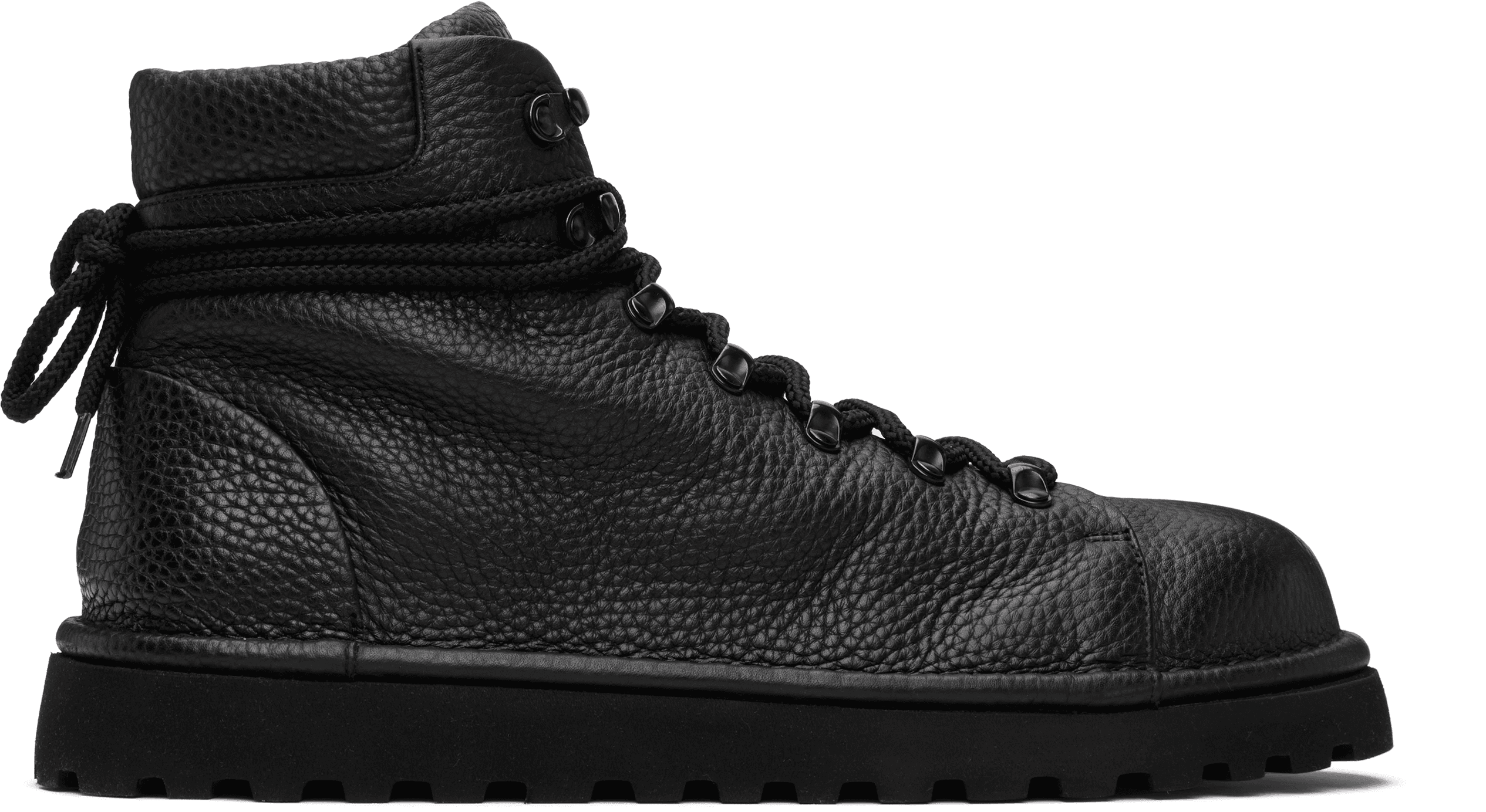 Black Pallottola Pebbled Leather Boots - Image 1