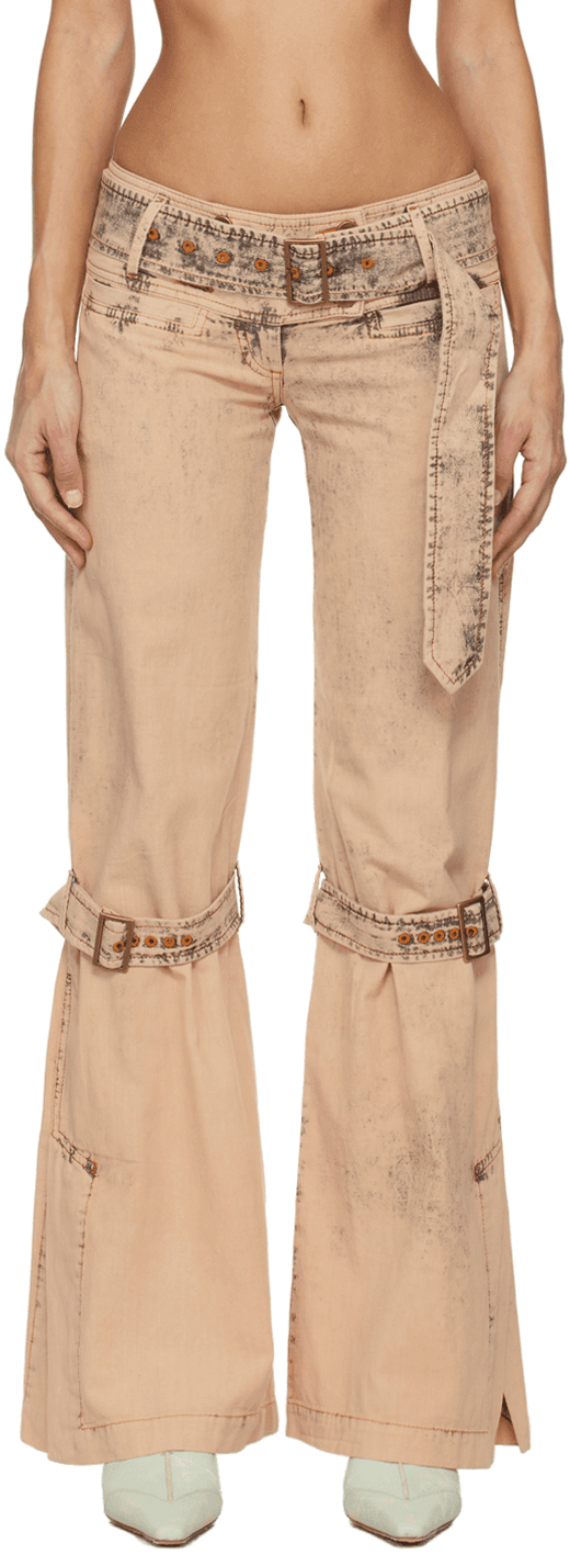 Beige Issa Denim Trousers - Image 1