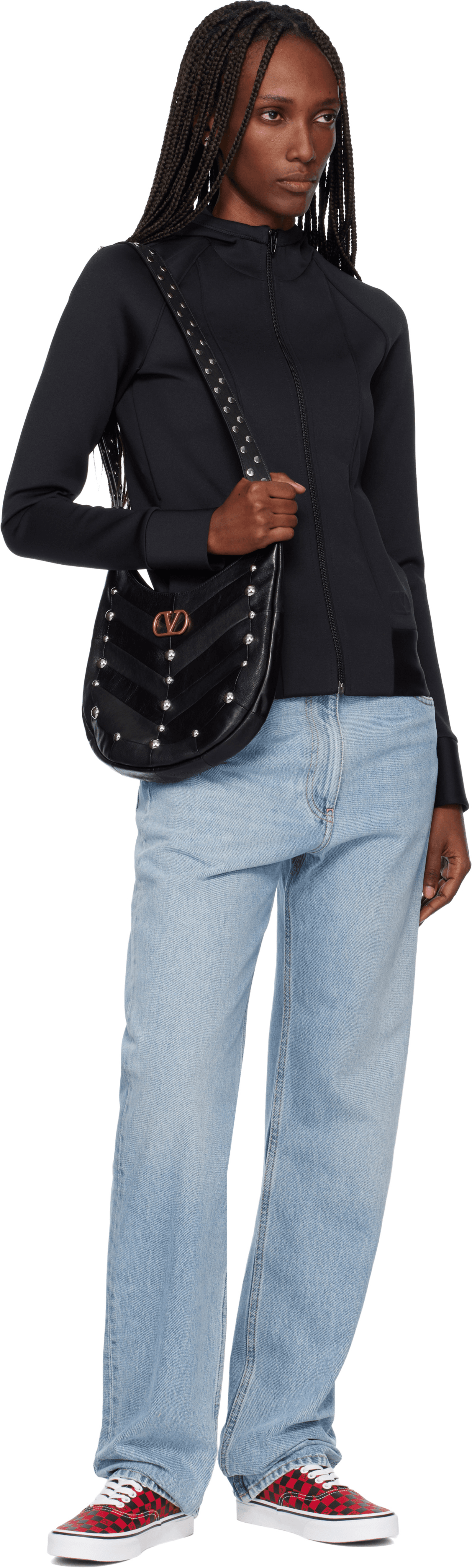 Black Embossed Logo Hoodie - Image 1