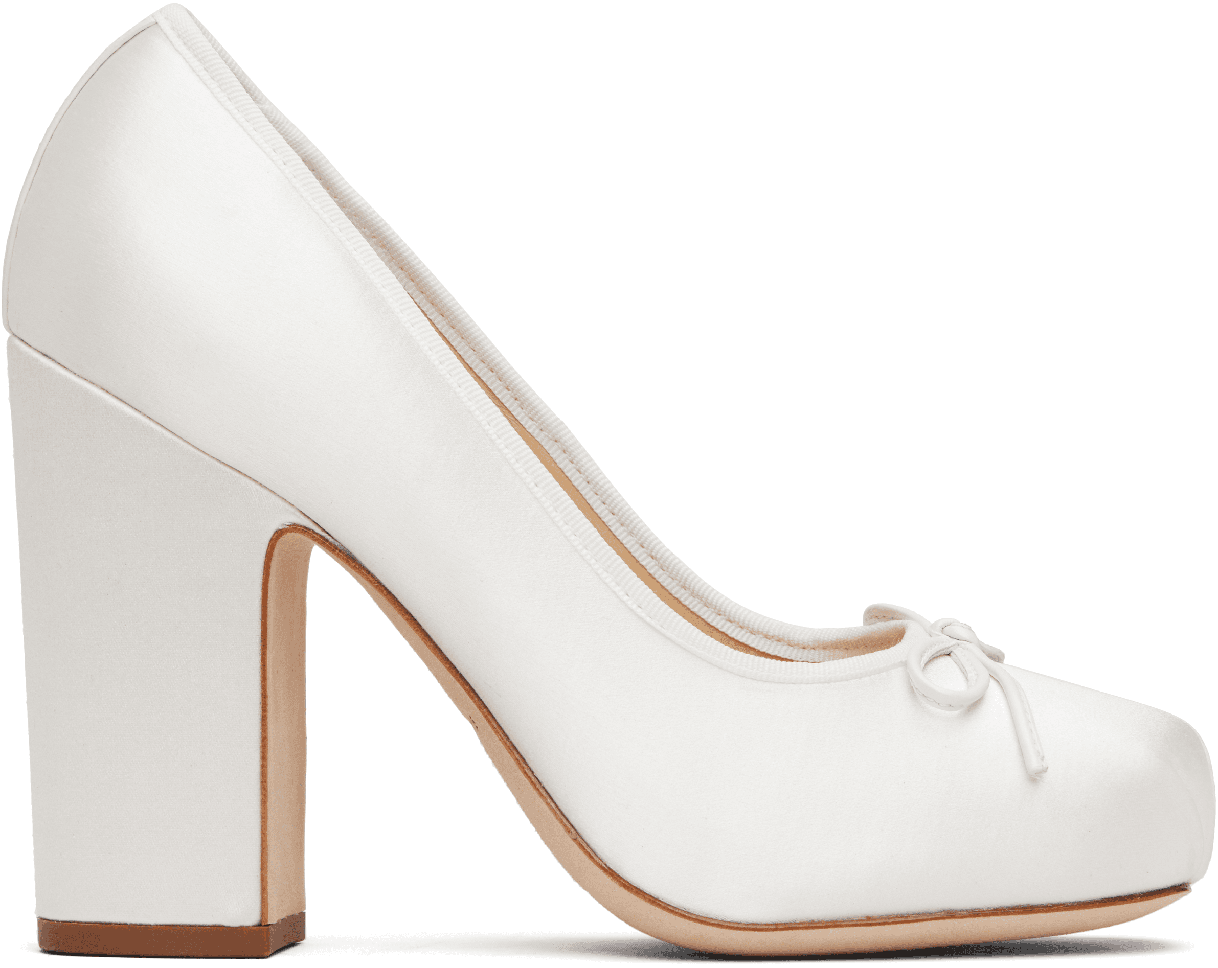 White Pointe 100 Satin Heels - Image 1
