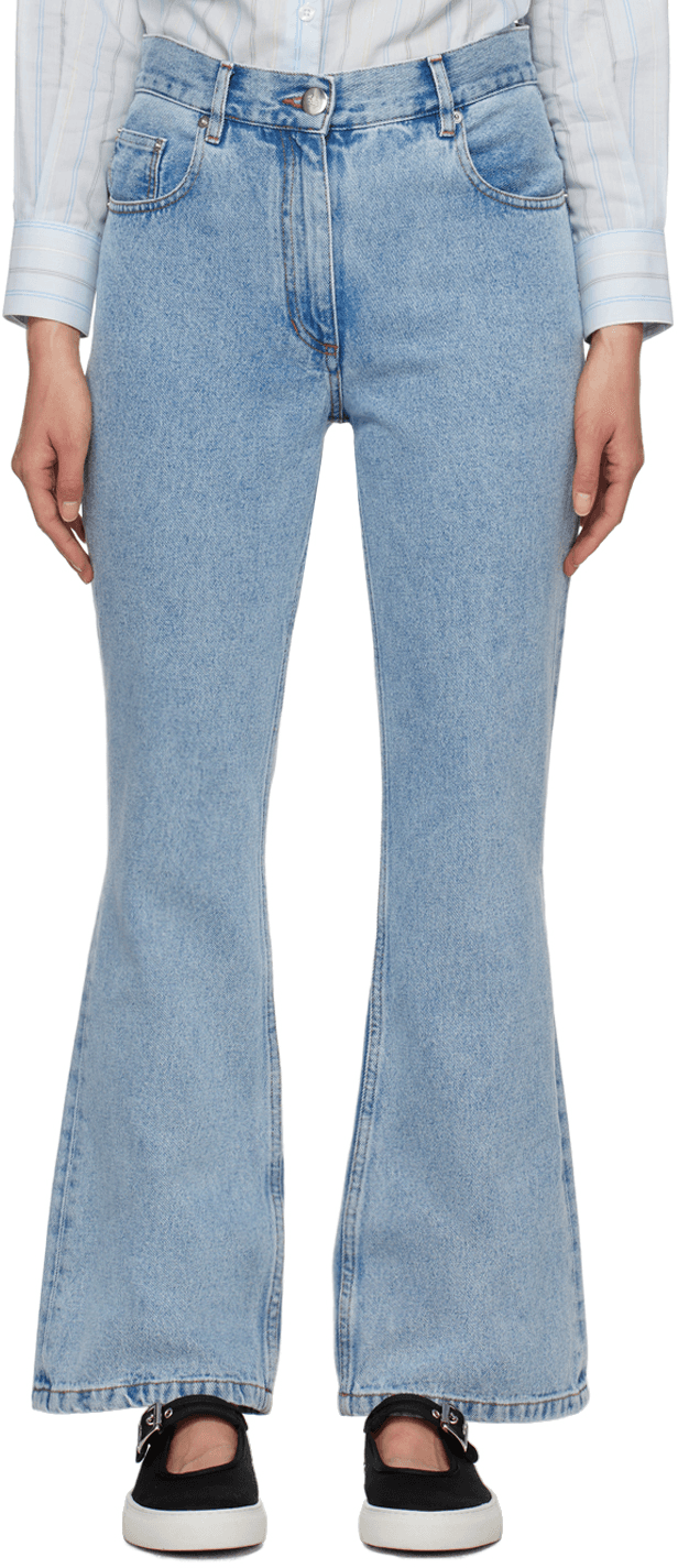 Blue Flared Jeans - Image 1