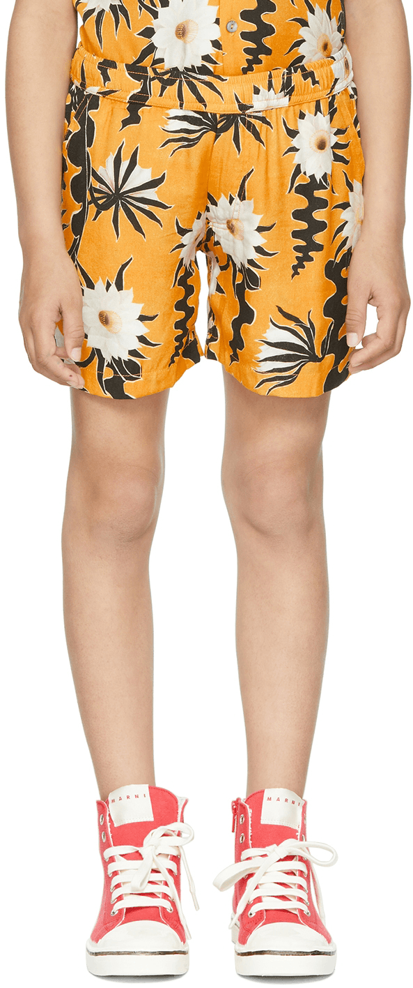SSENSE Exclusive Kids Orange Epyphylum Shorts - Image 1