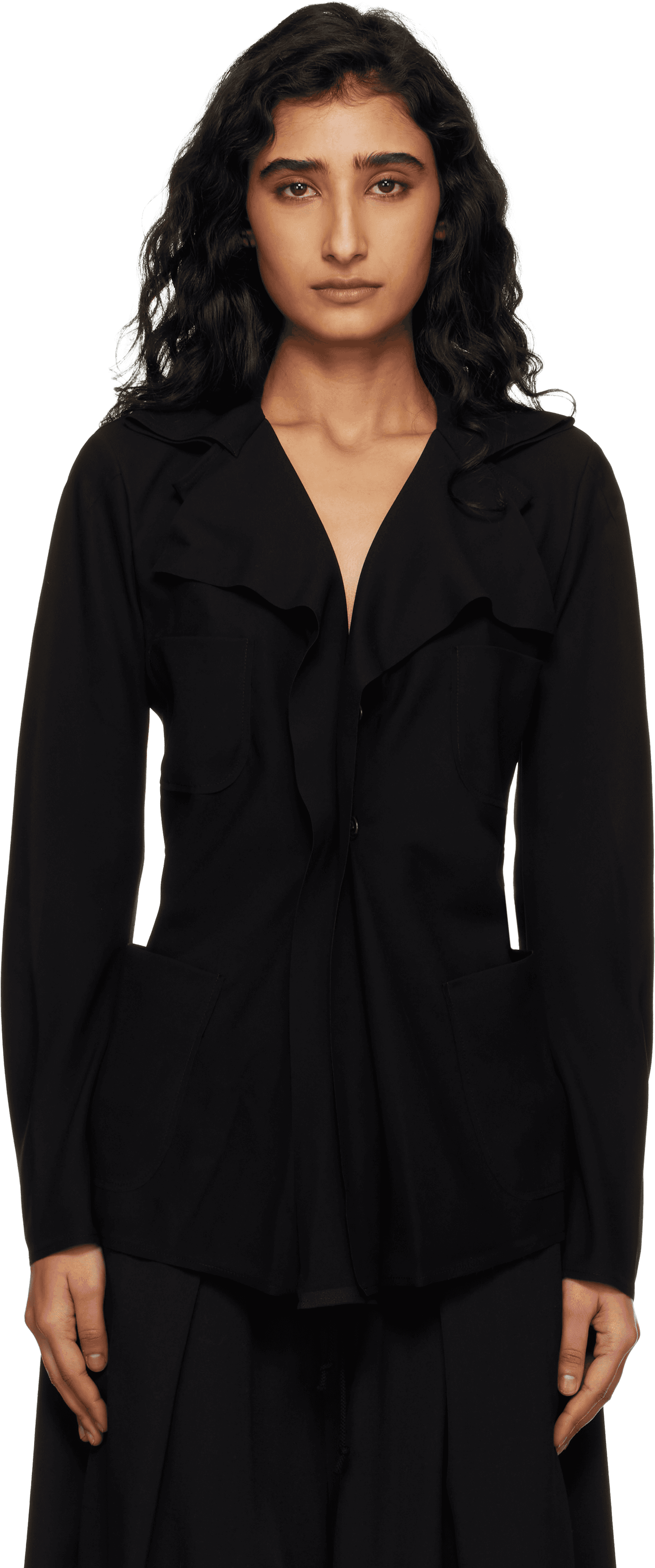 Black Georgette Blazer - Image 1