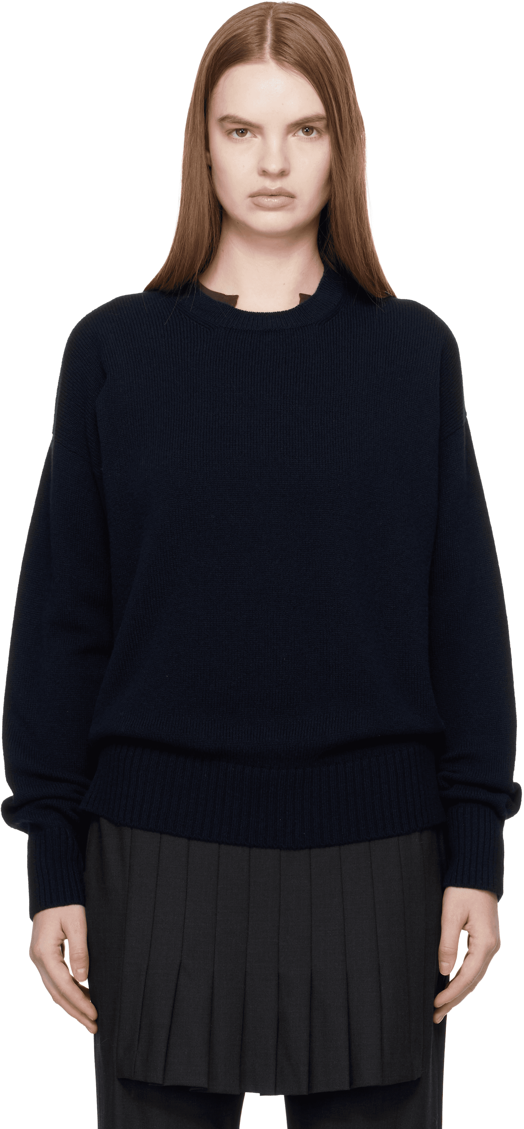 Navy Innes Slouch Sweater - Image 1