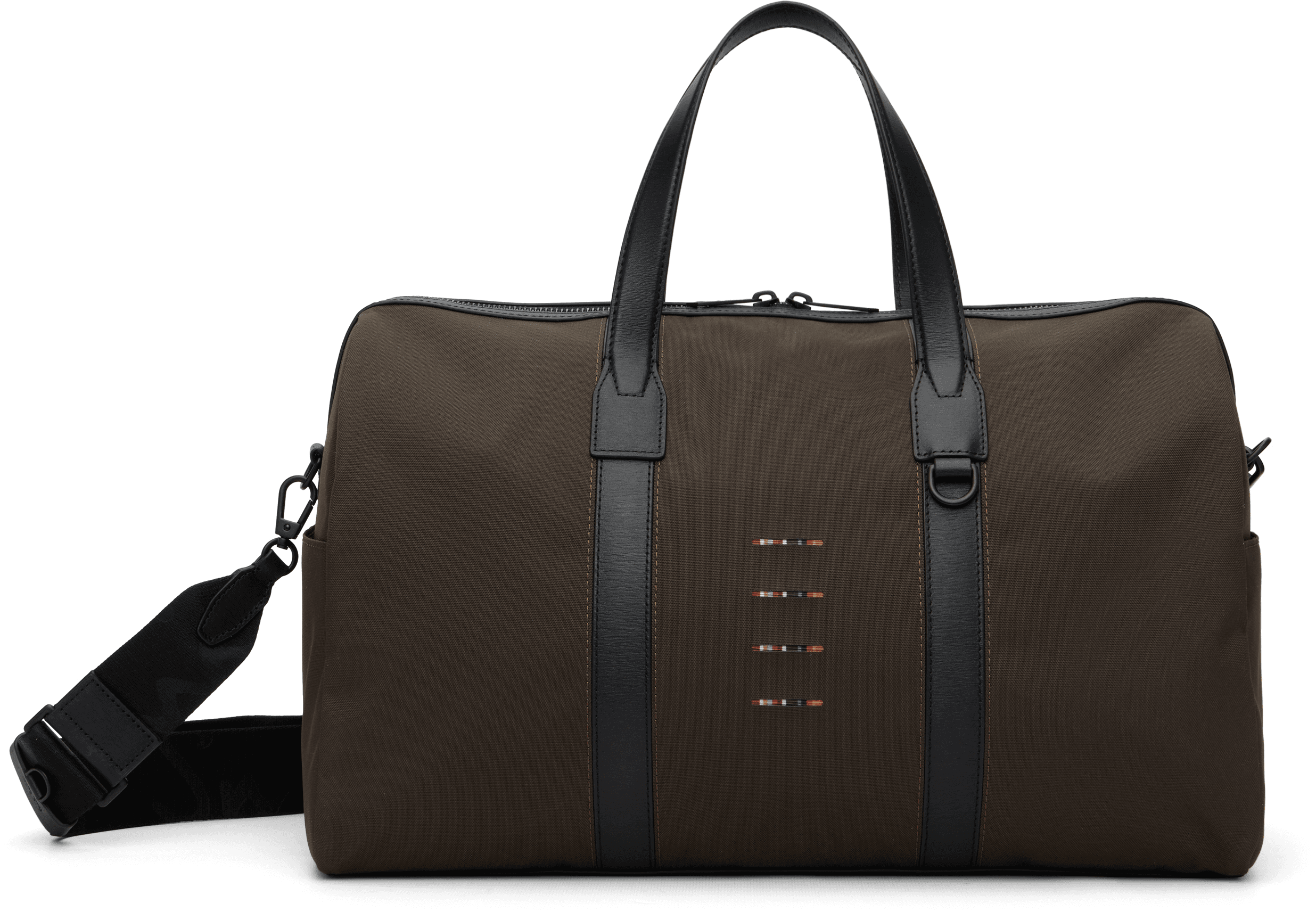 Khaki Cordura Laser 'Signature Stripe' Duffle Bag - Image 1
