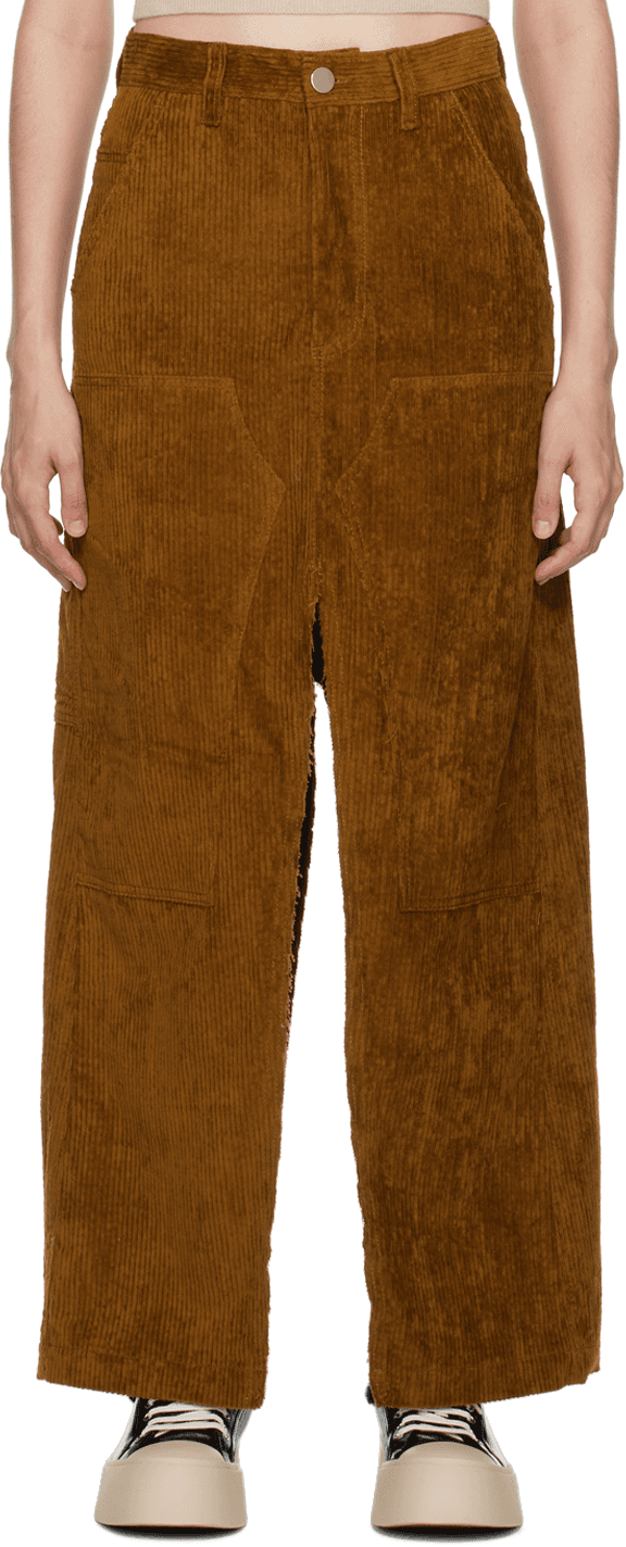 Brown Vented Midi Skirt - Image 1