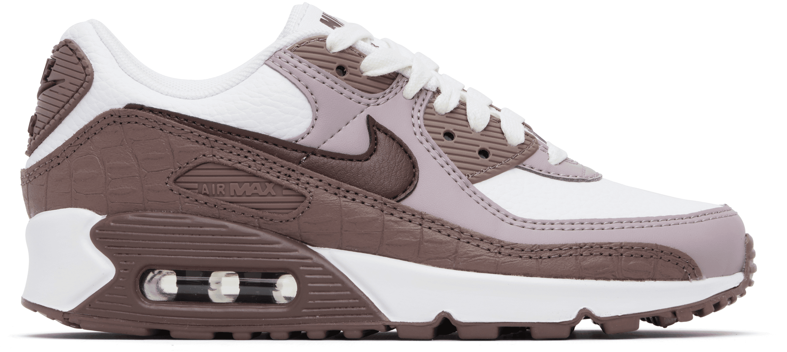 Burgundy & White Air Max 90 Sneakers - Image 1