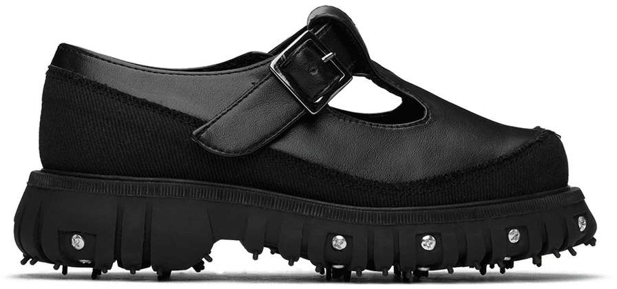 Kids Black Massive Jane Flats - Image 1