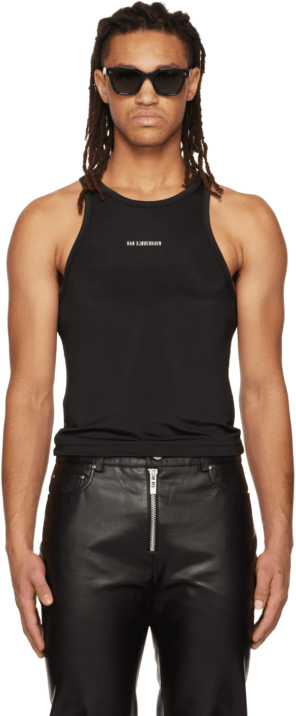 Black Racer Tank Top - Image 1