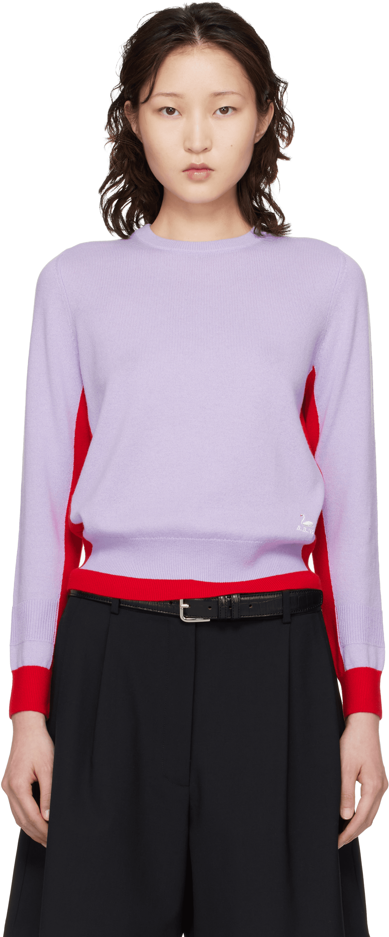 Purple & Red Hockney Sweater - Image 1