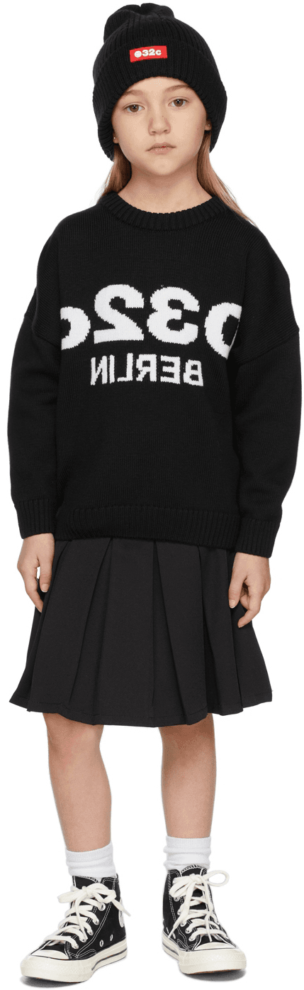 SSENSE Exclusive Kids Black Selfie Sweater - Image 1