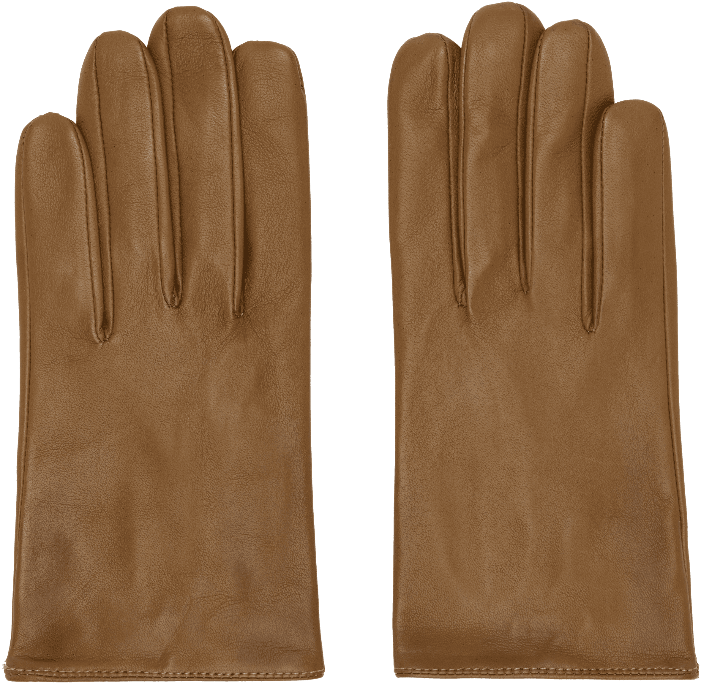 Brown Washable Leather Gloves - Image 1