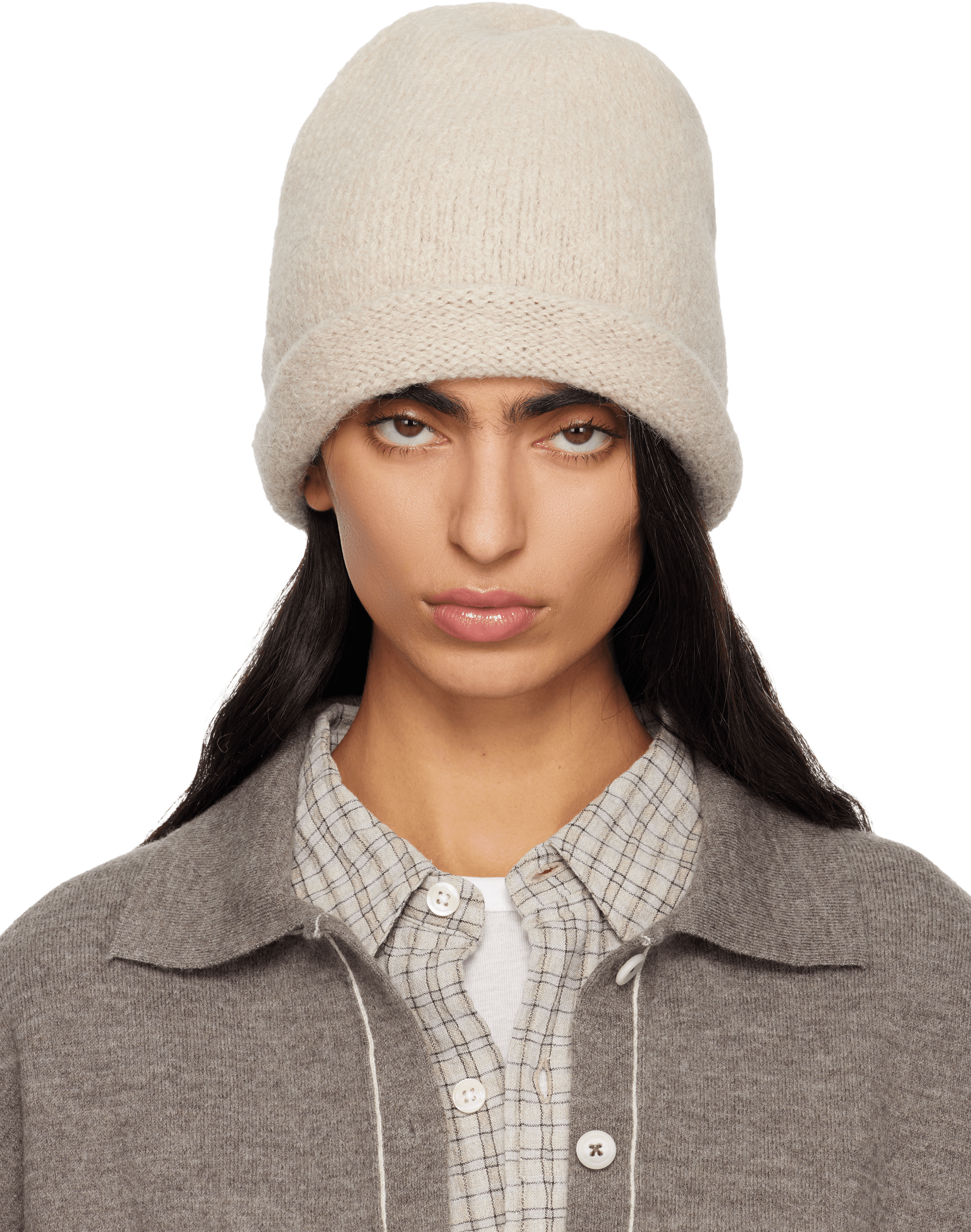 Beige Crown Beanie - Image 1