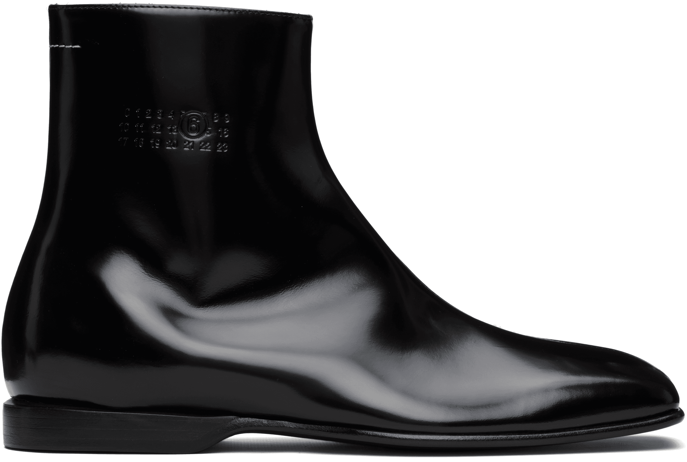 Black Leather Ankle Boots - Image 1