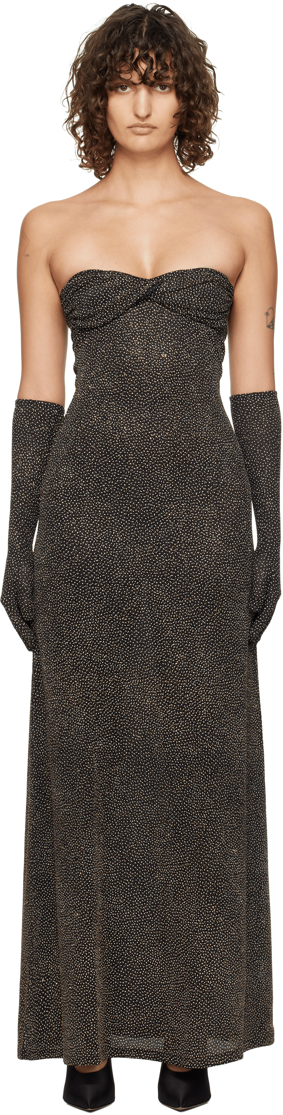 Black & Gold Anise Maxi Dress - Image 1